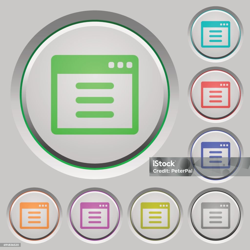 Application Options Push Buttons Stock Illustration - Download Image ...