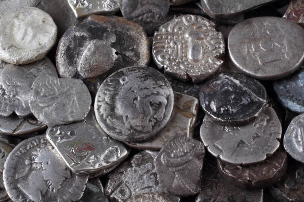 그리스어, 로마, 인도 동전 - coin roman ancient rome 뉴스 사진 이미지