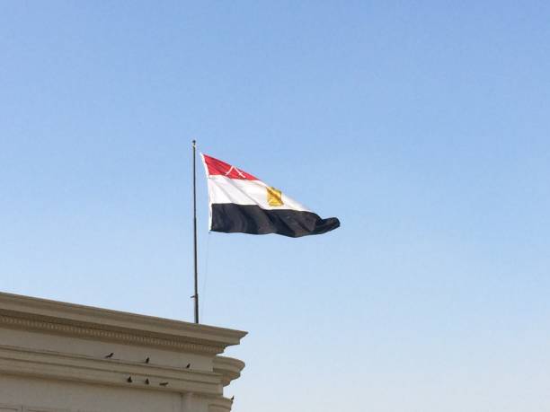 istock Waving colorful flag of egypt. 694841786