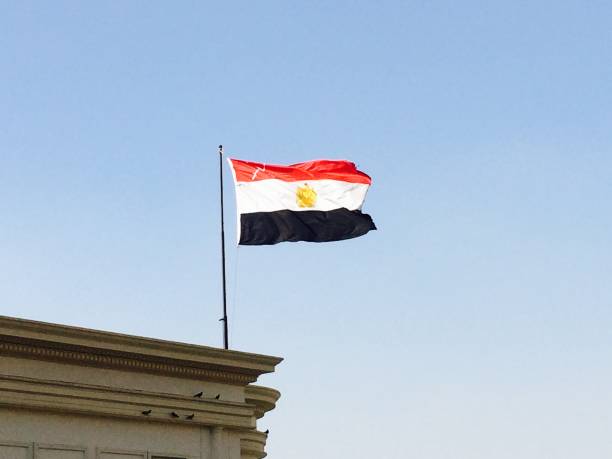 istock Waving colorful flag of egypt. 694841858