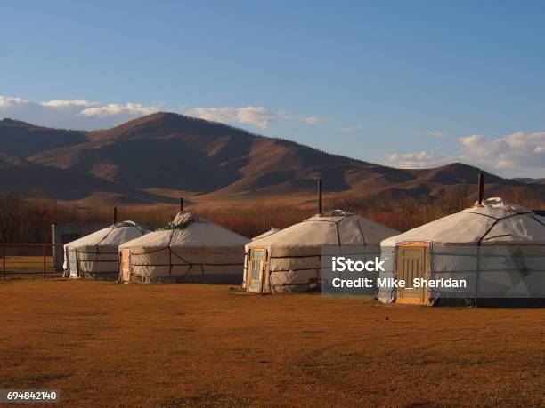 Traditional Mongolian Gers Stock Photo - Download Image Now - Independent Mongolia, Gobi Desert, Asia