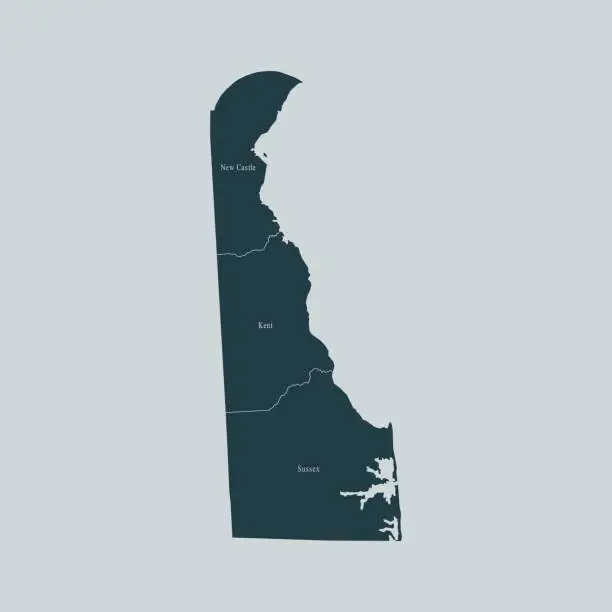 Vector illustration of Delaware map