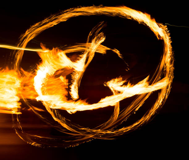 istock Abstract background of flame on fire show 694857956