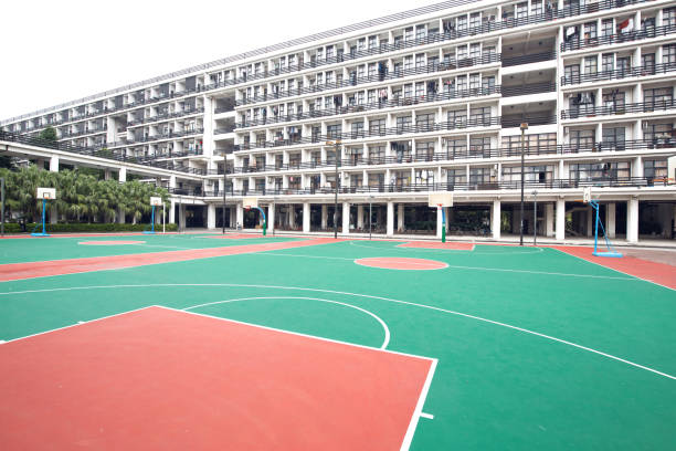 istock Basketball court 694859032