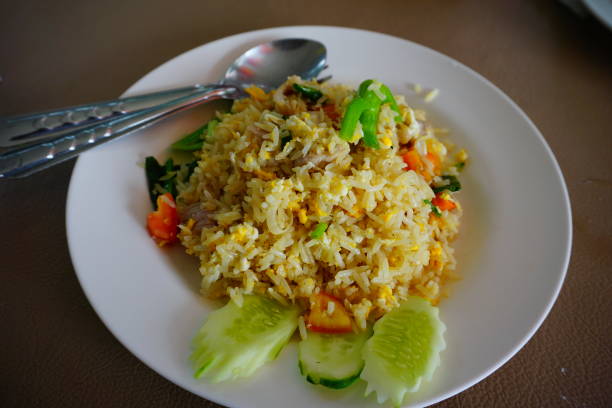 istock A close-up of crab fried rice for dinner 694865406