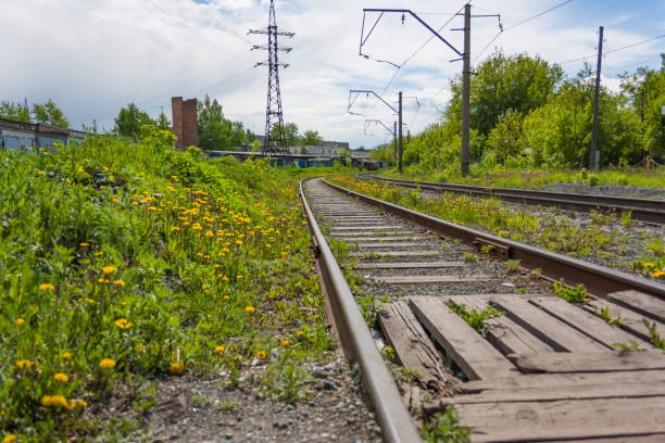 istock The rails for the railway 694865796