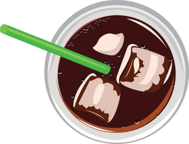 Vector illustration of Cola Drink Top View