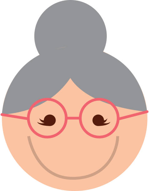 Cute Grandmother Face Cartoon Stock Illustration - Download Image Now -  Adult, Adults Only, Arts Culture and Entertainment - iStock