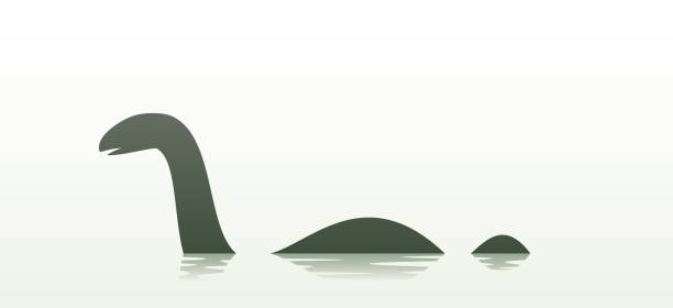 Loch Ness monster vector art illustration