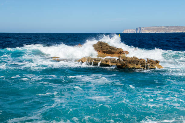 istock Coastline at windy day at Cirkewwa in Malta. 694882132