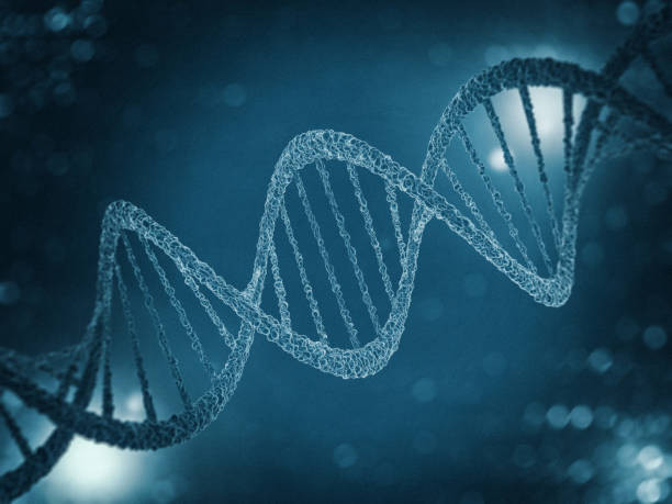 istock Digital illustration of a DNA model. 3D rendering 694894508