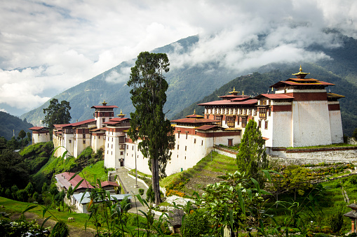 Bhutan Tongsa monastery, built in 1648 in the centre of Bhhutan.
