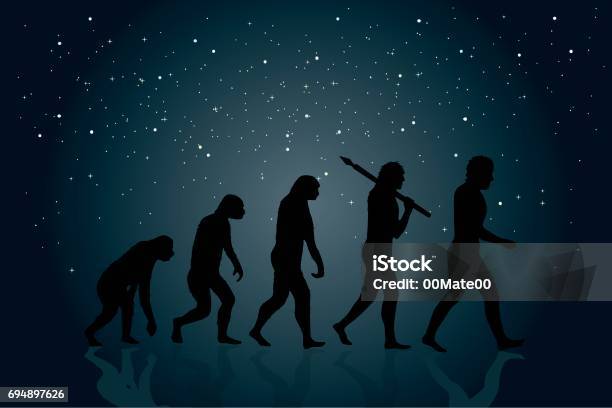 Evolution Of Man Stock Illustration - Download Image Now - Evolution, Development, Progress