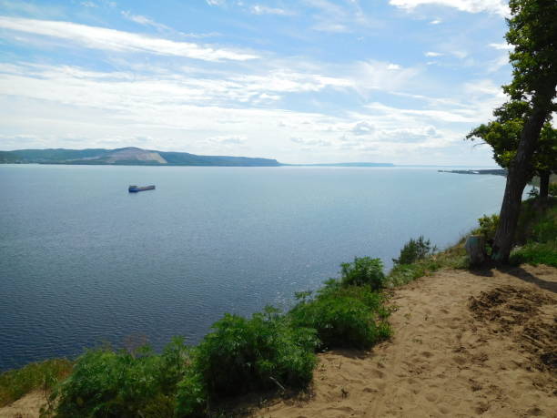 istock View from the forest to the Volga 694900826