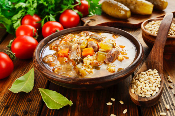 istock Rassolnik with chicken giblets 694903084