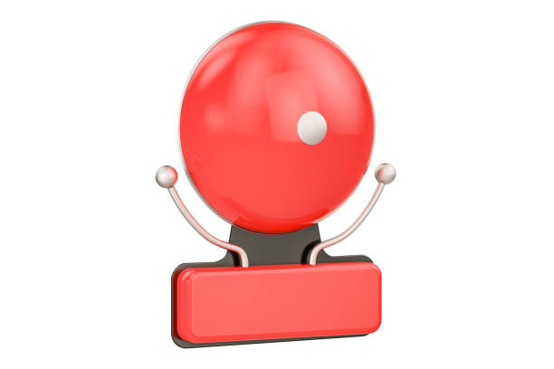 Fire Alarm closeup, 3D rendering isolated on white background