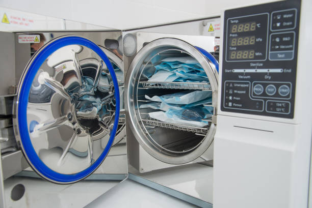 istock Modern laboratory autoclave sterilizer in dentistry sterilization department 694921468