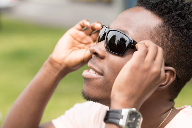 istock Stylish african american man in sunglasses 694921594