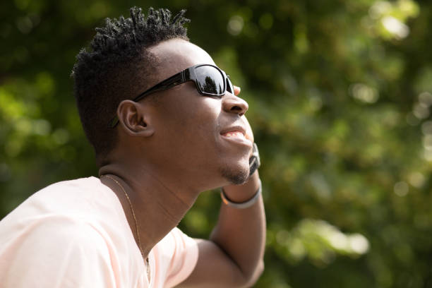 istock Stylish african american man in sunglasses 694921702