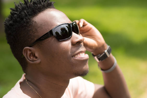 istock Stylish african american man in sunglasses 694921774