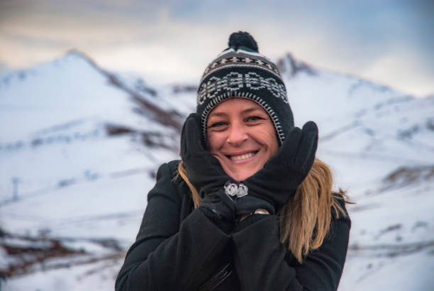 istock Happy Woman in Andes Mountains 694934408