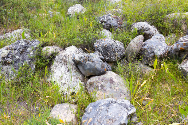 large stones in the mountains in nature