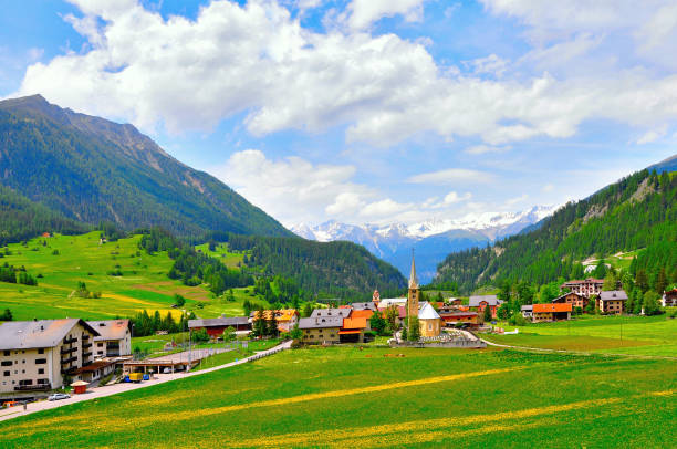 istock View of Bergun village. 694968530