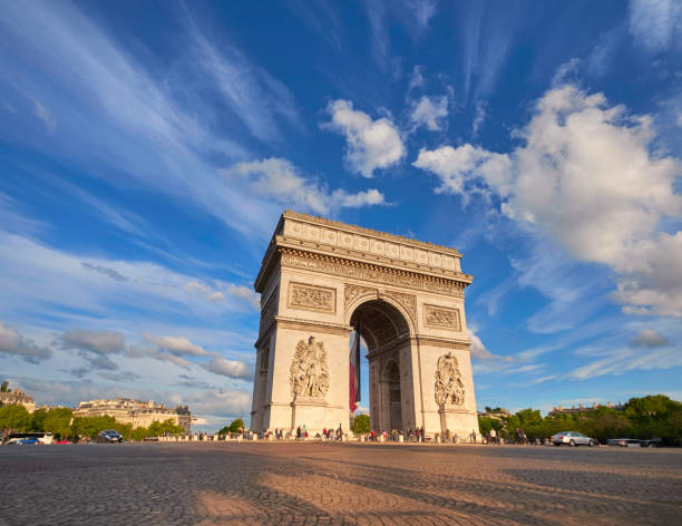 istock Arc de Triumph in Paris, France, on a bright afternoon 694969030