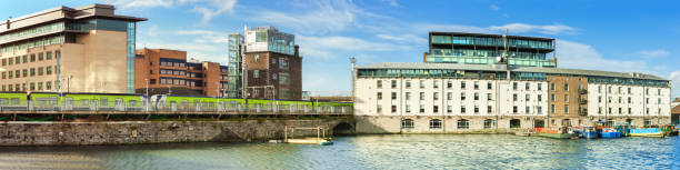 istock Refurbished part of Dublin Docklands or Silicon Docks, panorama 694969120