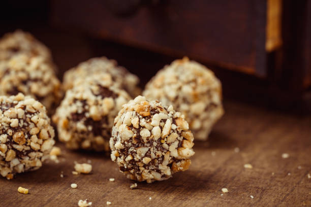istock Homemade hazelnut truffle candies 694977634