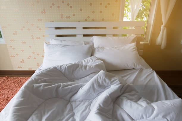 istock Bedroom interior of modern home in morning. 694980228