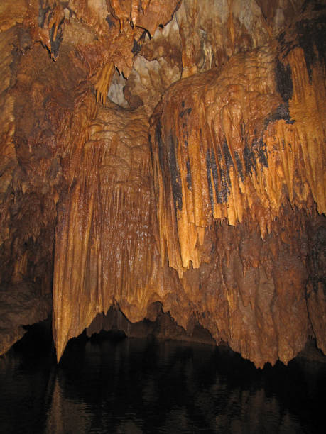 Stalactites in the Barton Creek Cave, Belize