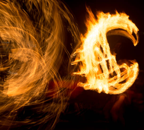 istock Abstract background of flame on fire show 694989372