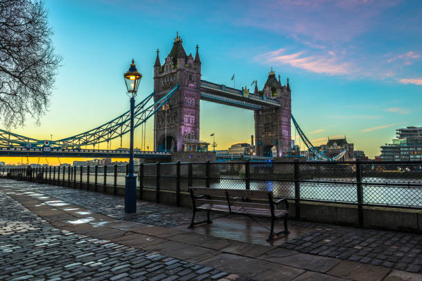 istock Tower Bridge at sunrise in London 694994900