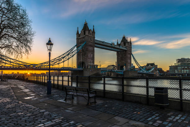 istock Tower Bridge at sunrise in London 694994914