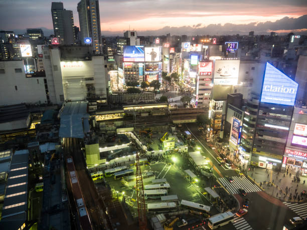 istock Tokyo shibuya night view 695019796