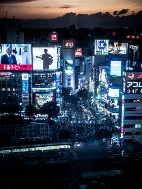 istock Tokyo shibuya night view 695019820