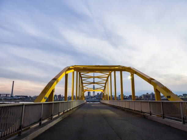 istock Bridge evening in Japan 695022226