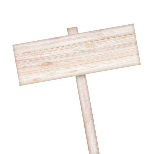 istock Wooden sign isolated on white background 695027990