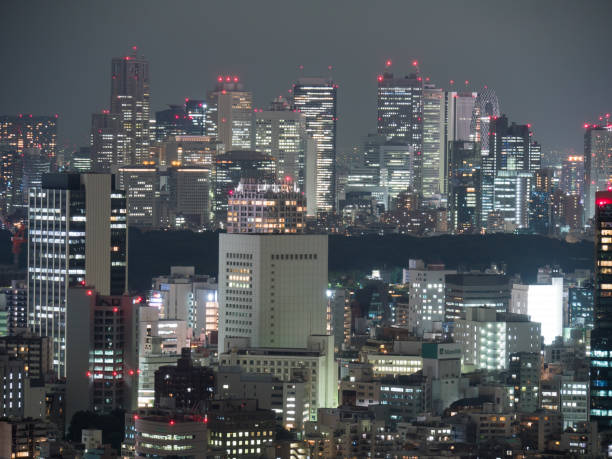 istock Observation room night view in Japan 695041364