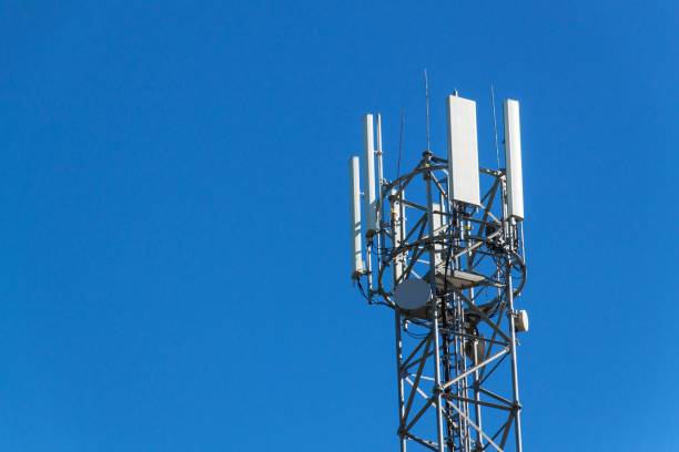istock Technology on the top of the telecommunication GSM. 695044304