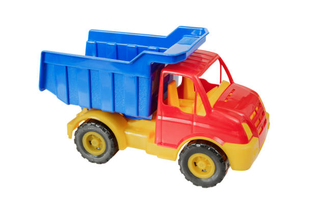 istock Toy truck on white background 695052740