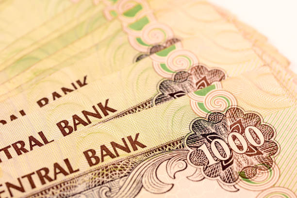 istock Close up Dirhams currency note and coins, AED, United Arab Emirates 695062288
