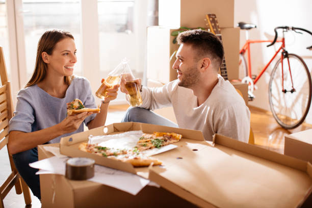 istock Couple celebrating for new home 695062350