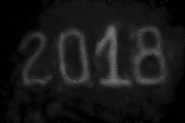 istock Happy New Year 2018 on black background 695068500