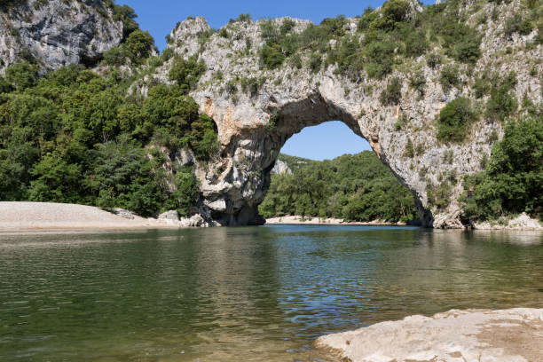 istock Pont d'arc and the river Ardeche, South France 695071680