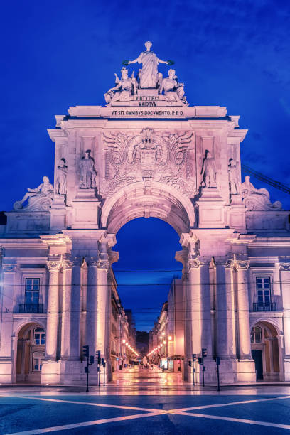 istock Lisbon, Portugal: the Triumphal Rua Augusta Arch, Arco Triunfal da Rua Augusta 695084224