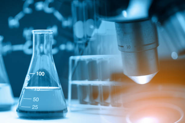 현미경 실험실 유리 그릇 - instrument of measurement fuel and power generation chemist chemistry 뉴스 사진 이미지