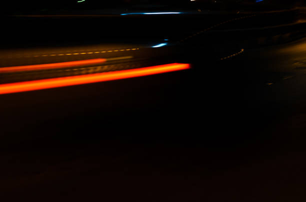 istock Trails of the car lights 695091412