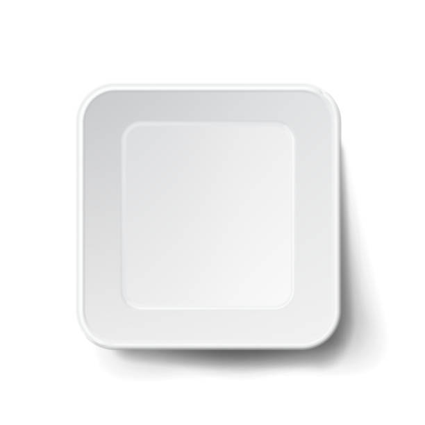istock Vector Modern White Plastic Tray. Mock Up Good For Branding Marketing 695116966
